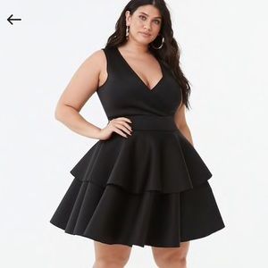 Scuba Knot Black Cocktail Dress